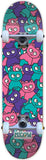 Meow Sticker Pile Skateboard Completo