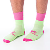 Multisport Socks Pink and Green